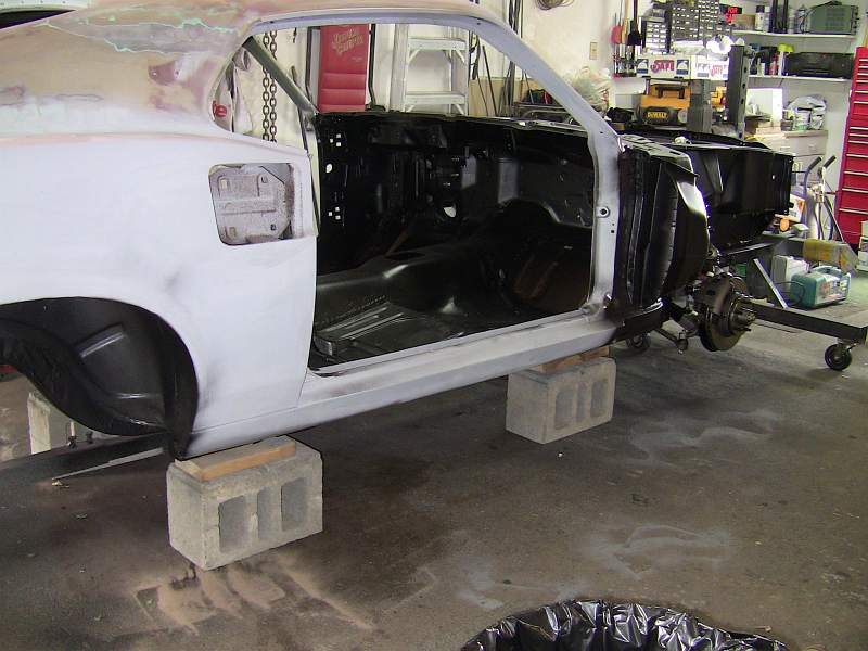 IMG_0472.JPG - Going on blocks, getting ready to remove the rotisserie.  This car is well done.