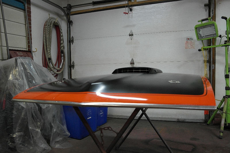 SAM_0210.JPG - The hood is now painted.  I now know why np one does flat black anymore...